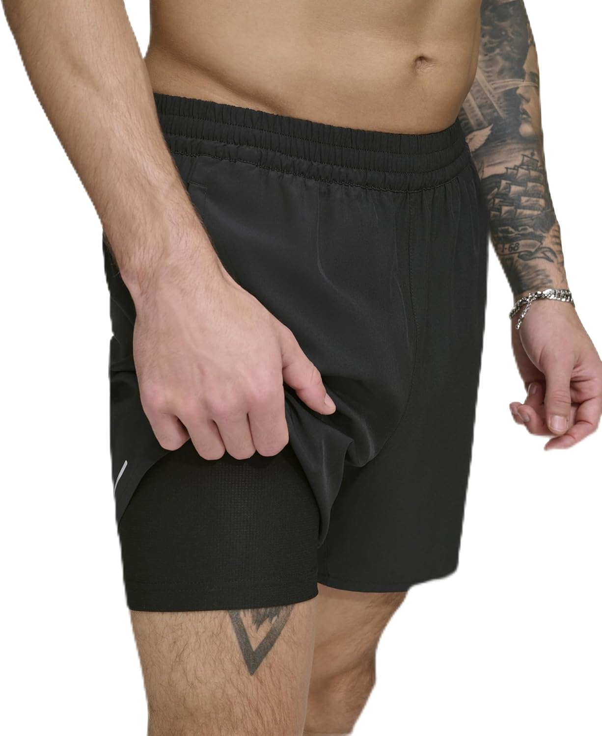 DKNY Men's Stretch Quick Dry Volley UPF 40+ Protection Swim Trunk