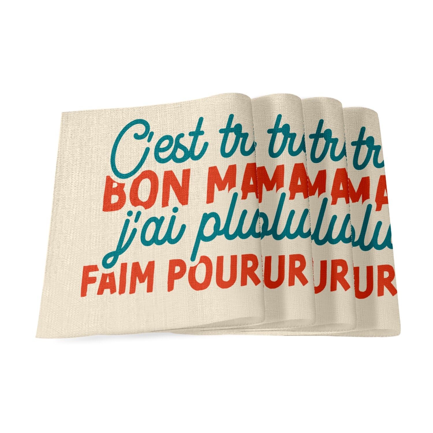 Sets de table en lin lavable grand format pour protéger des taches