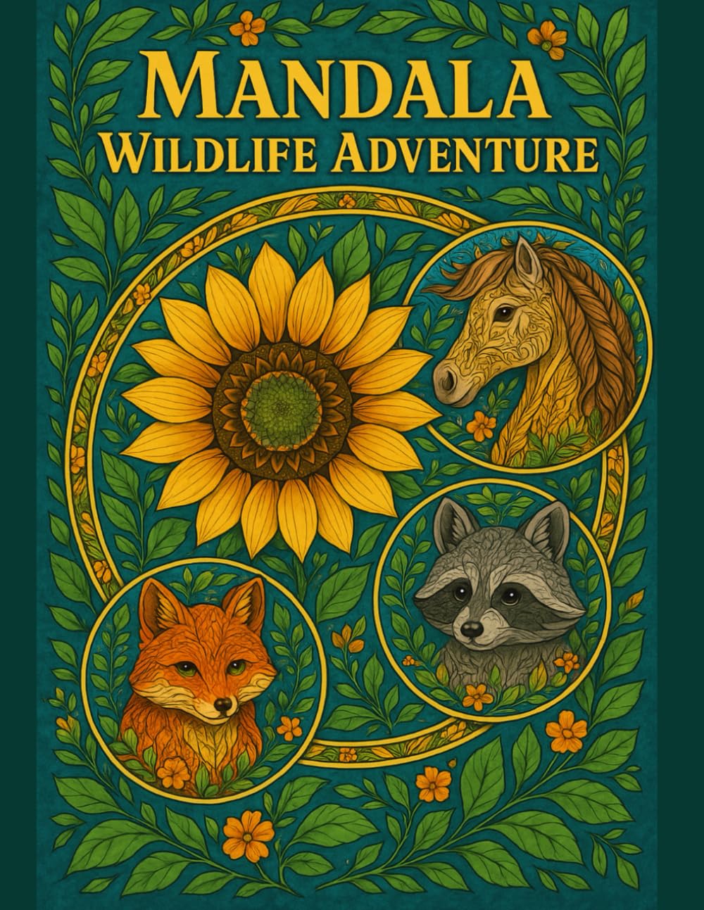 Wildlife Mandala Adventure: A Calming Collection of Wildlife Mandalas & Botanical Designs for Relaxation