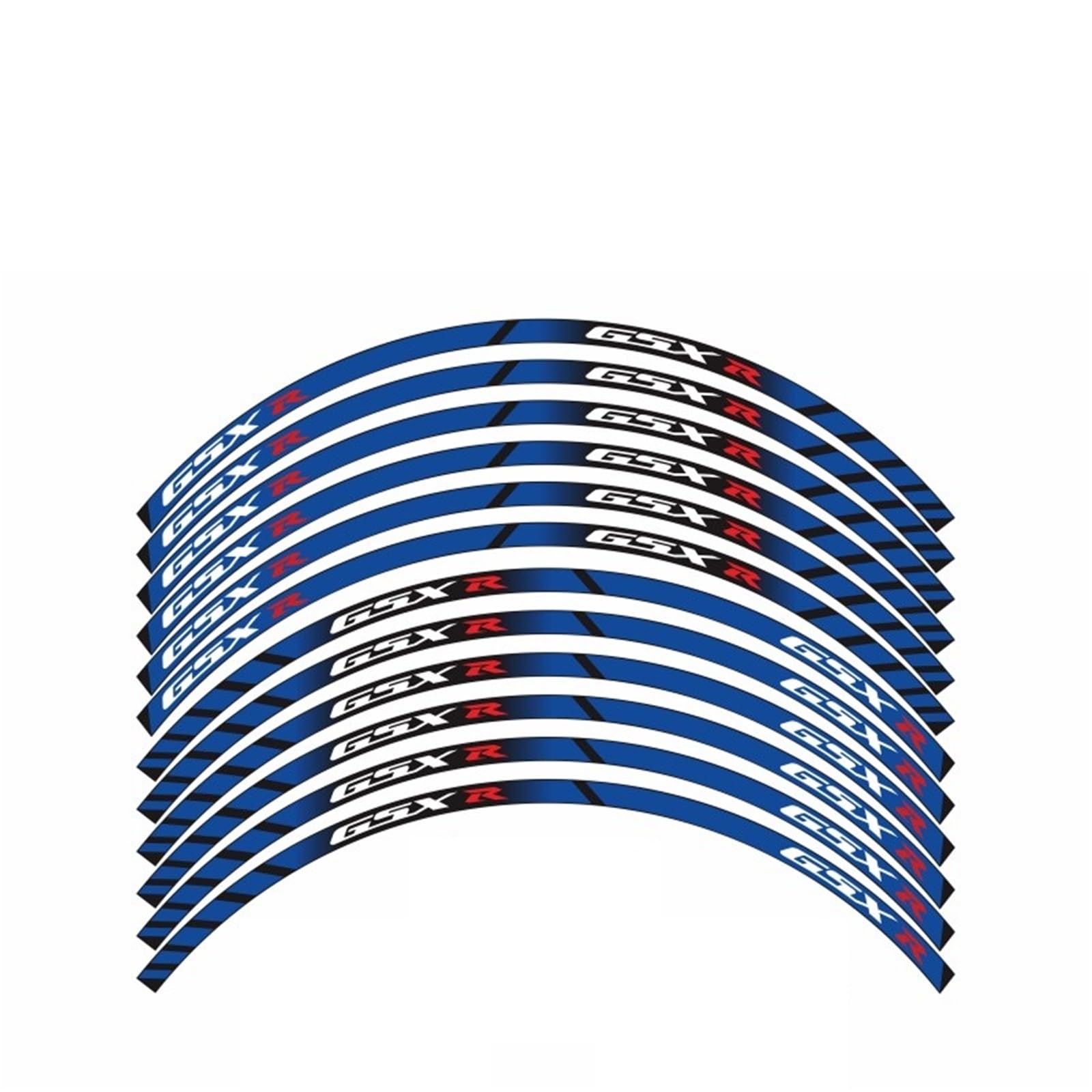 FGLFPXI Thick Edge Outer Rim Reflective Sticker Stripe Wheel Decals for S&uzuki GSXR 250 400 600 1000 750 GSXR1000R GSXR1000 GSXR600