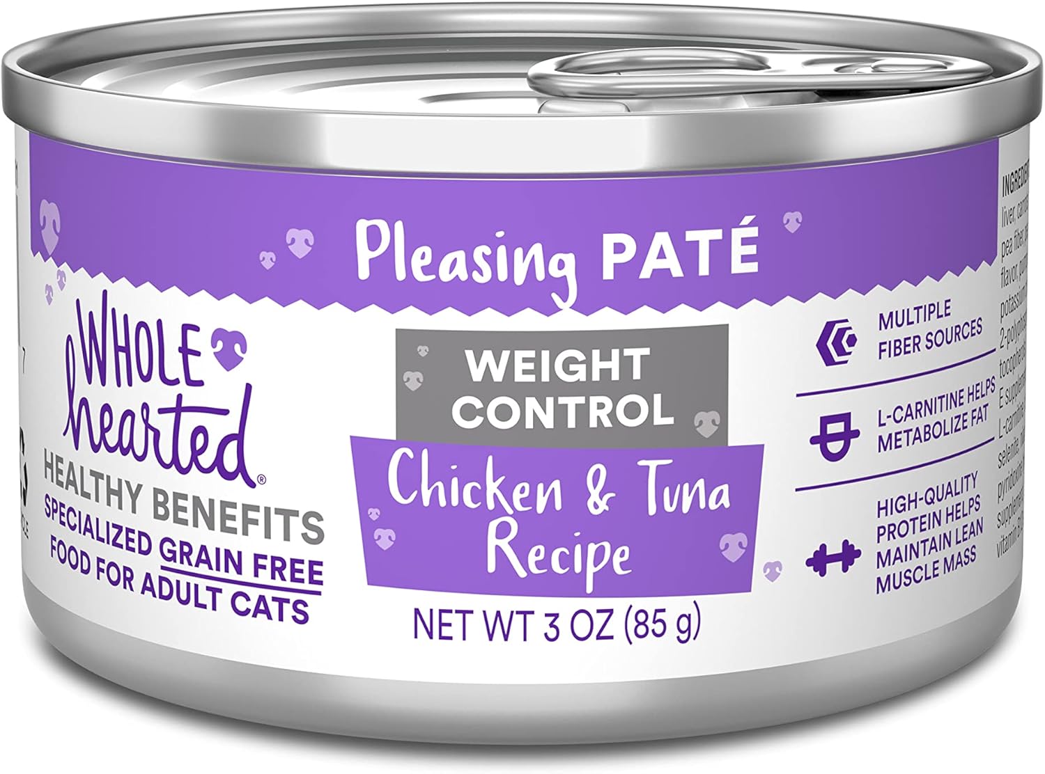 WholeHearted Weight Control Chicken & Tuna Recipe Adult Wet Cat Food, 3 oz. Case of