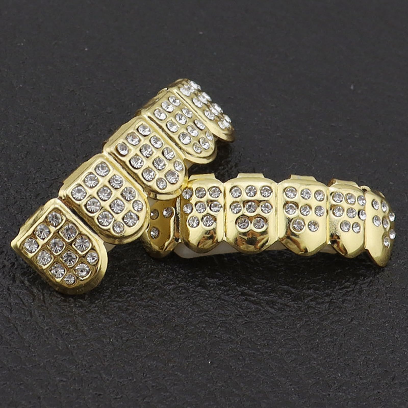 Qiwenr Hip Hop Teeth Grills, Rapper Braces, Bottom Grills, Hip Hop Custom Fit Polished Teeth Grillz - Image 4
