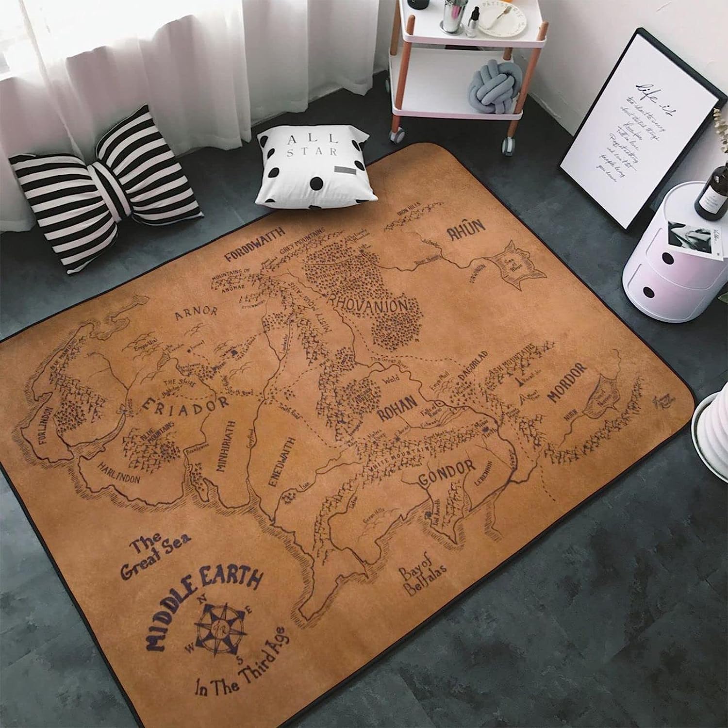 Tappetini Per Tappeti 3D Mappa Del Vecchio Mondo D'Epoca Sala Giochi Cucina Lobby Ufficio Soggiorno Bagno Corridoio Camera Da Letto Camera Dei Bambini Tappeto Zerbino Antiscivolo Zerbino Lavabil -1O8M