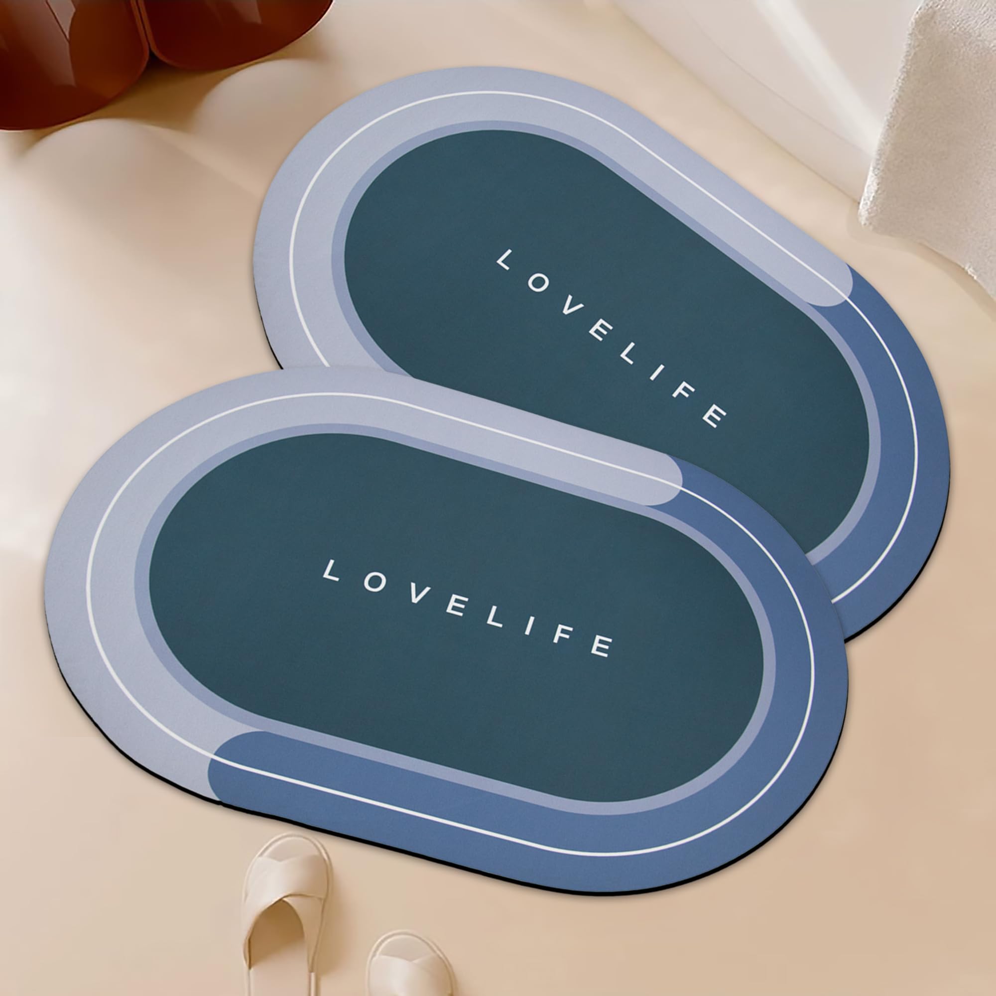 YCTMALL Rubber Bath mats Quick-Drying Non-Slip Bathroom mat Super Absorbent Bath mat Instant Dry Bath mat, Bathroom Rug in Front of The Kitchen Sink,