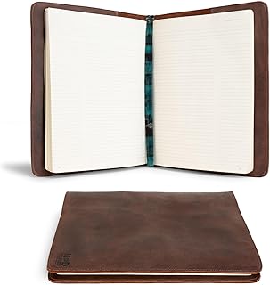 Hide & Drink, Journal Cover Compatible with Moleskine Cahier XXL (8.5 x 11 in.) Genuine Protector, Full Grain Leather, Handmade, Bourbon Brown