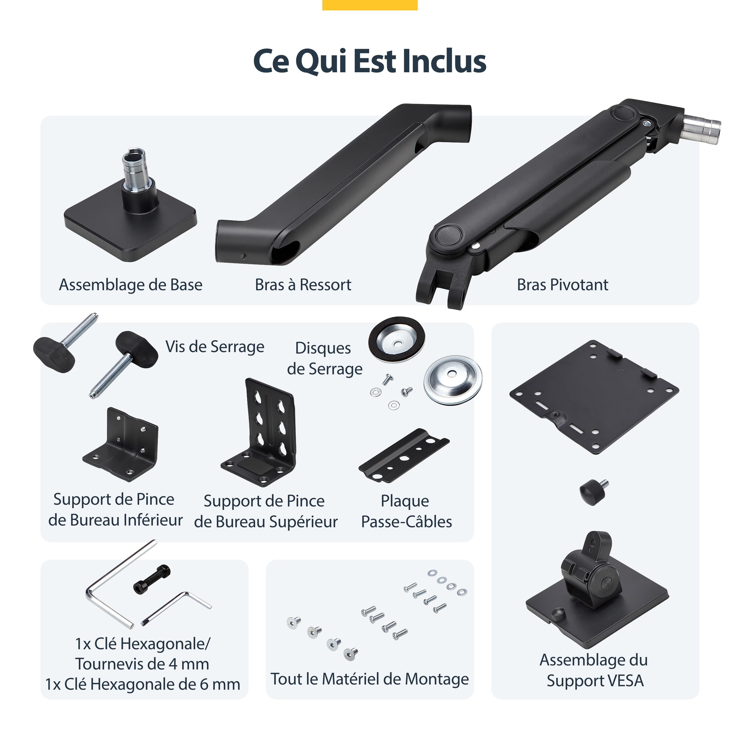 StarTech Support de Bureau pour Écran 49", 20kg (H1M1AG1-MONITOR-ARM)