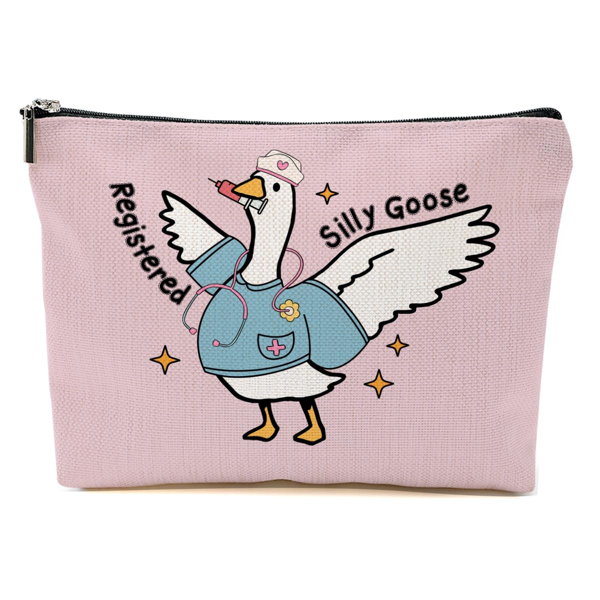 BQXH Nurse Practitioner Gifts Makeup Bag, Nurse Accessories Funny Goose Cosmetic Bag, Travel Organizer Zipper Pouch Thank You Nurses Week Gifts for