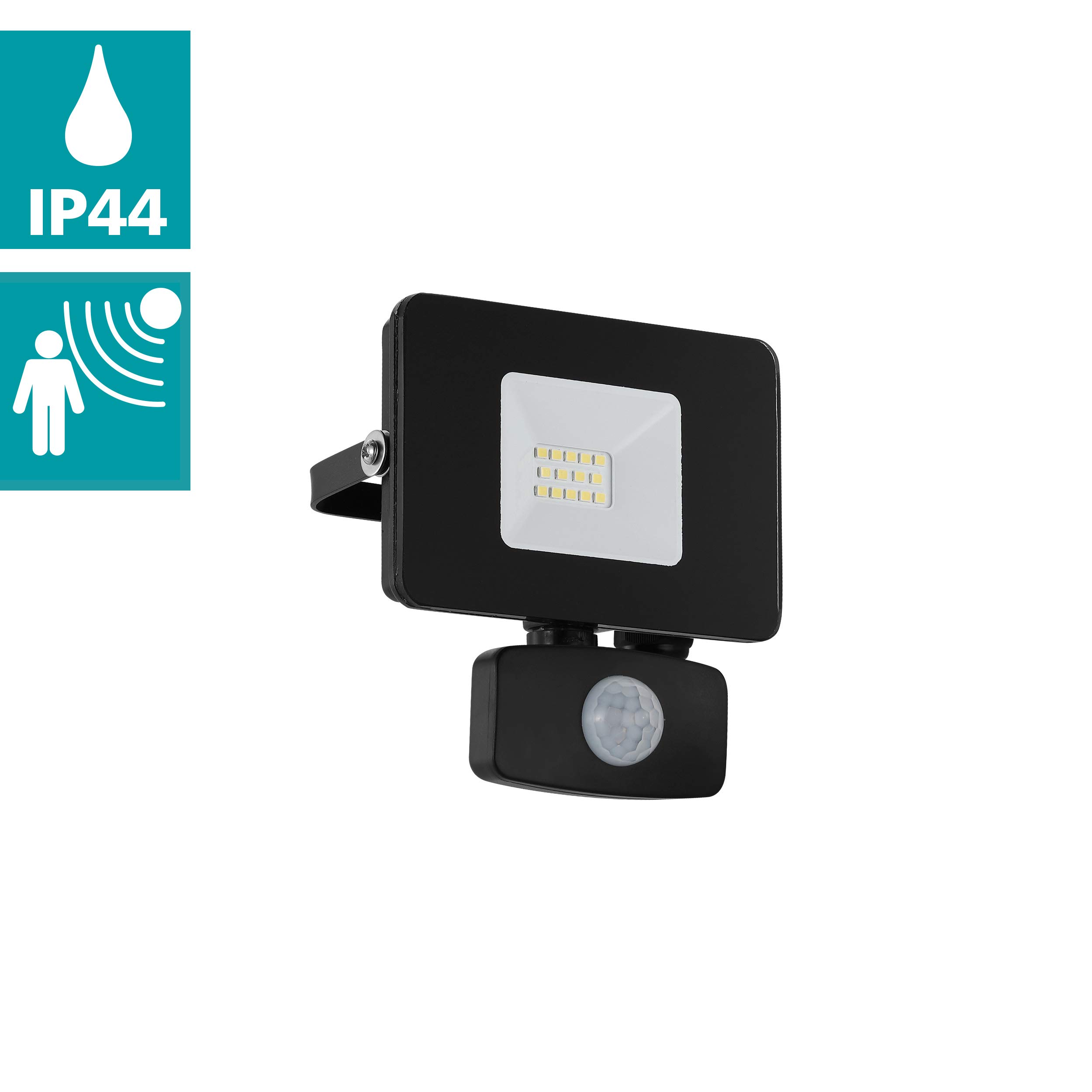 Eglo LED Outdoor Spotlight Faedo 3, 1 Flame Outdoor Light incl. Motion Detector, Sensor wall Spotlight Made of Aluminium - Image 2