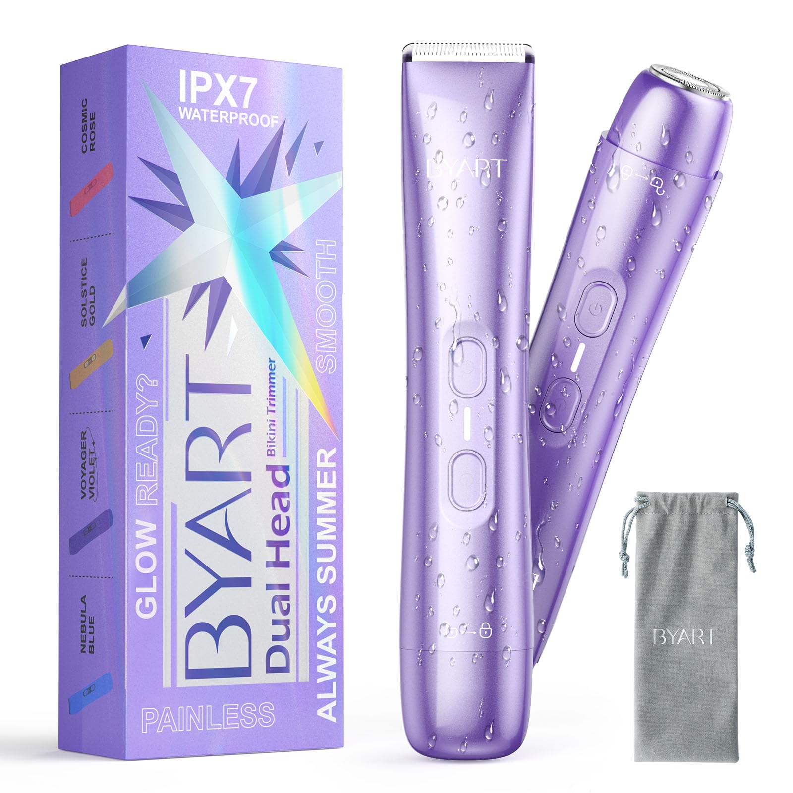 バリアート Amazon.com: BYART Bikini Trimmer for Women Dual Head – IPX7