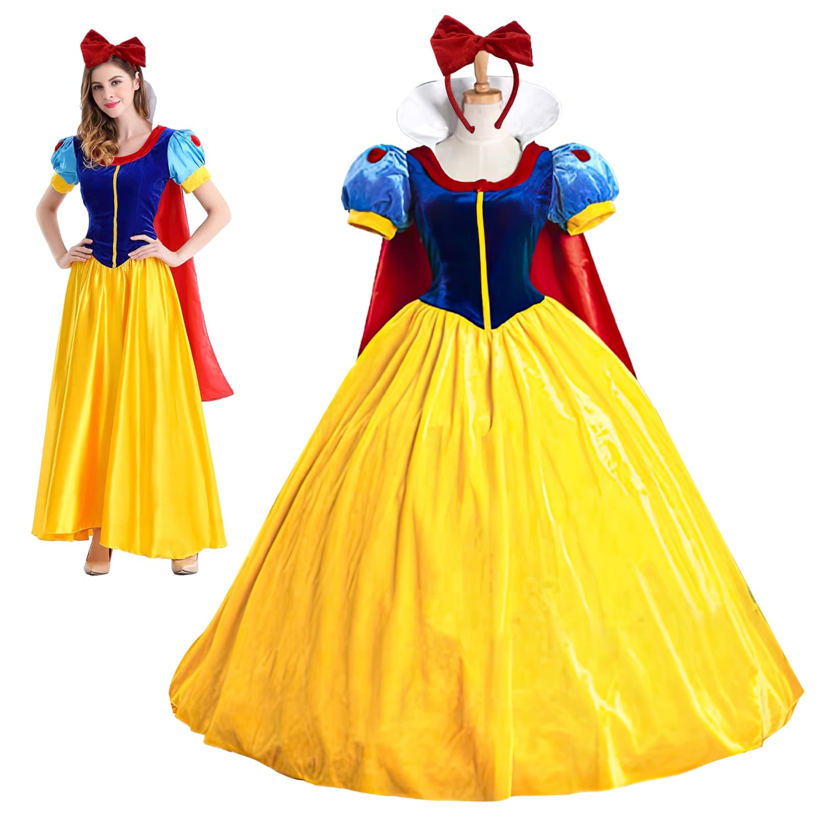 Amazon.co.jp: [Mprocen] 白雪姫 ドレス コスプレ 衣装 大人用 白雪姫  