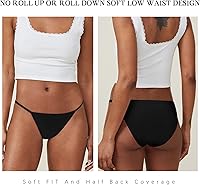 Vista 2 de LEVAO Bragas de bikini para mujer, ropa interior de algodón, talla grande, corte alto, para mujer, paquete múltiple S-2XL