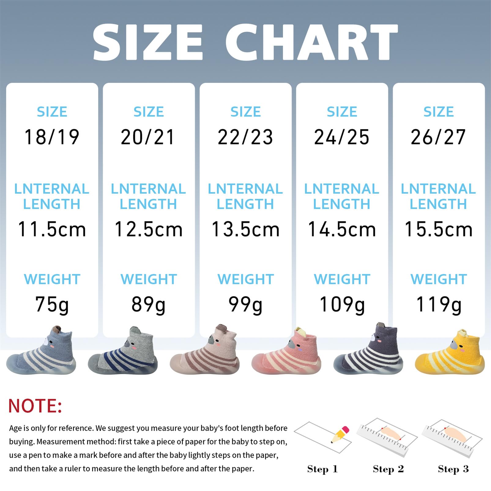 Zapatos de Calcetines Antideslizantes Bebé, Zapatos Primeros Pasos Bebé Niño Niña, Lindos Dibujos Animados Calcetines con Suela Goma, Suave Tejido Zapatillas Bebé 6-36 Meses