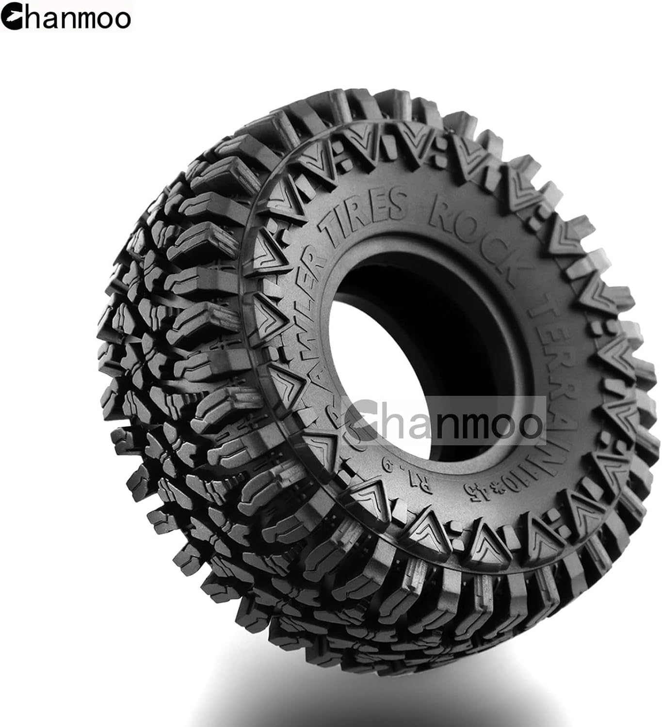1.9 RC Crawler Tires With Foam Soft Rubber Mud Slingers Grappler Wheels Tyres For 1/10 Scale RC Car Traxxas TRX4 RC4WD D90 Axial SCX10 II TF2 Gen8 Tamiya CC01 1.9 Inch Beadlock Rims 4PCS