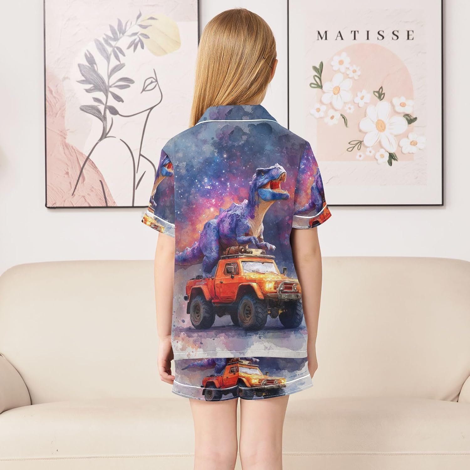 Silk Pajamas Sets Soft Satin 2 Piece Pjs Set Short Sleeve Sleepwear Nightwear