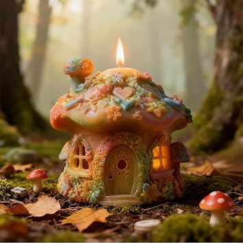 Mushroom Fairy House Garden Decor Candle Mold, Mushroom Shaped Mold