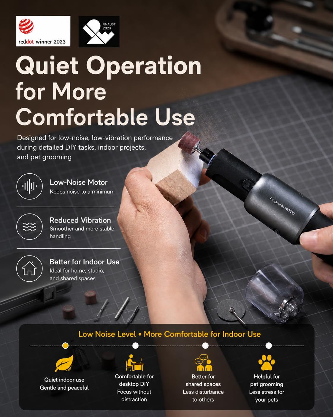 HOTO Cordless Rotary Tool Kit, 5-Speed for 3D Printer Sandin -3 HOTO Cordless Rotary Tool Kit, 5-Speed for 3D Printer Sandin -3