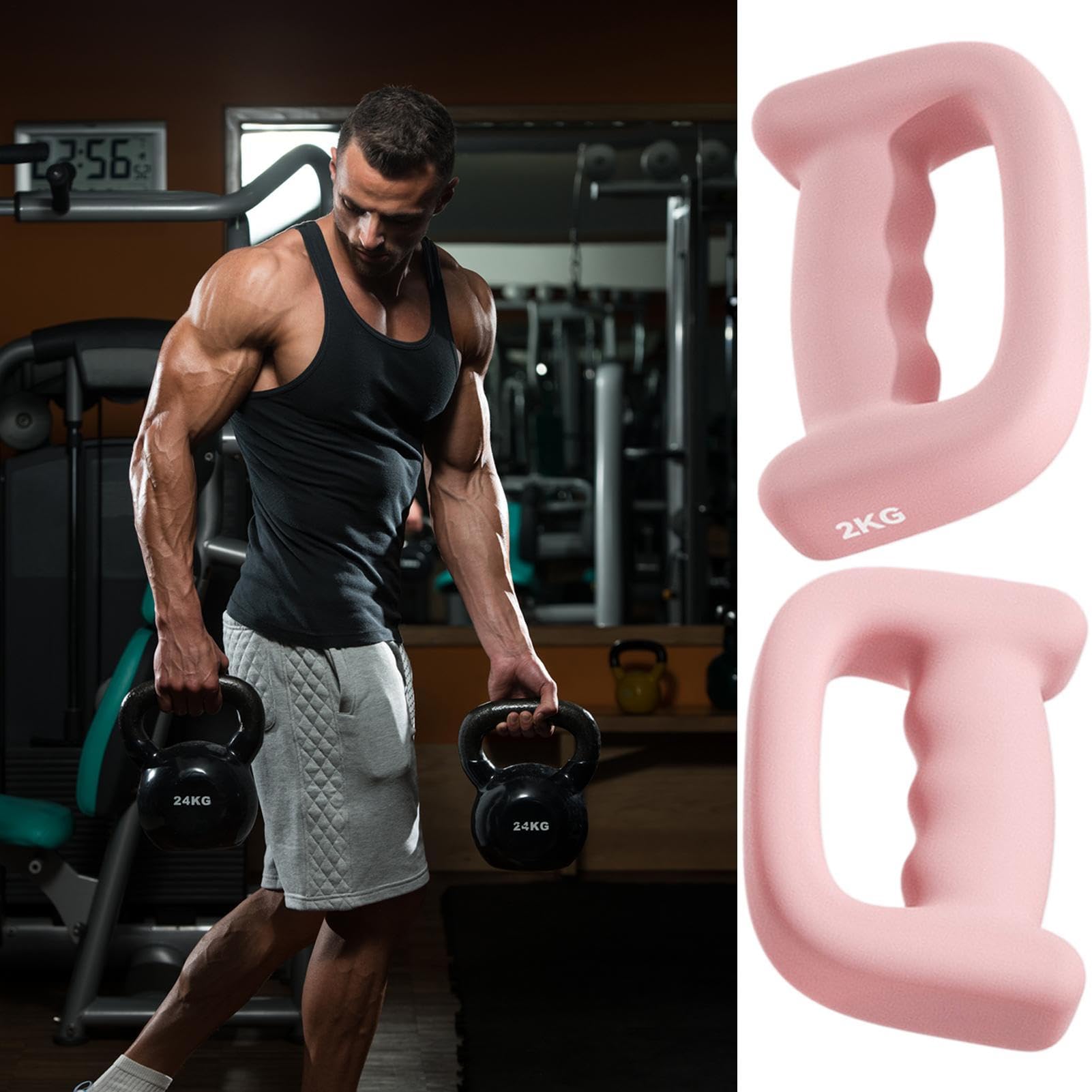 2 manubri per uomo set di manubri pesi, attrezzature sportive pilates palestra principianti uomini anziani a piedi donne