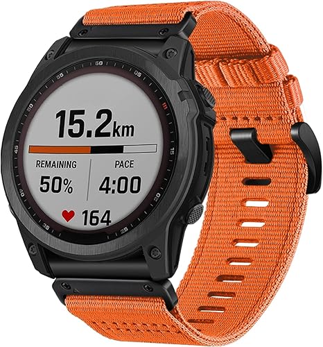 Miniatura 10 de Abanen Correas de reloj de nailon de 0.866 in de ajuste rápido mejoradas para Garmin Fenix 7  Fenix 6  Fenix 5  EPIX 2, correa de nailon tejida