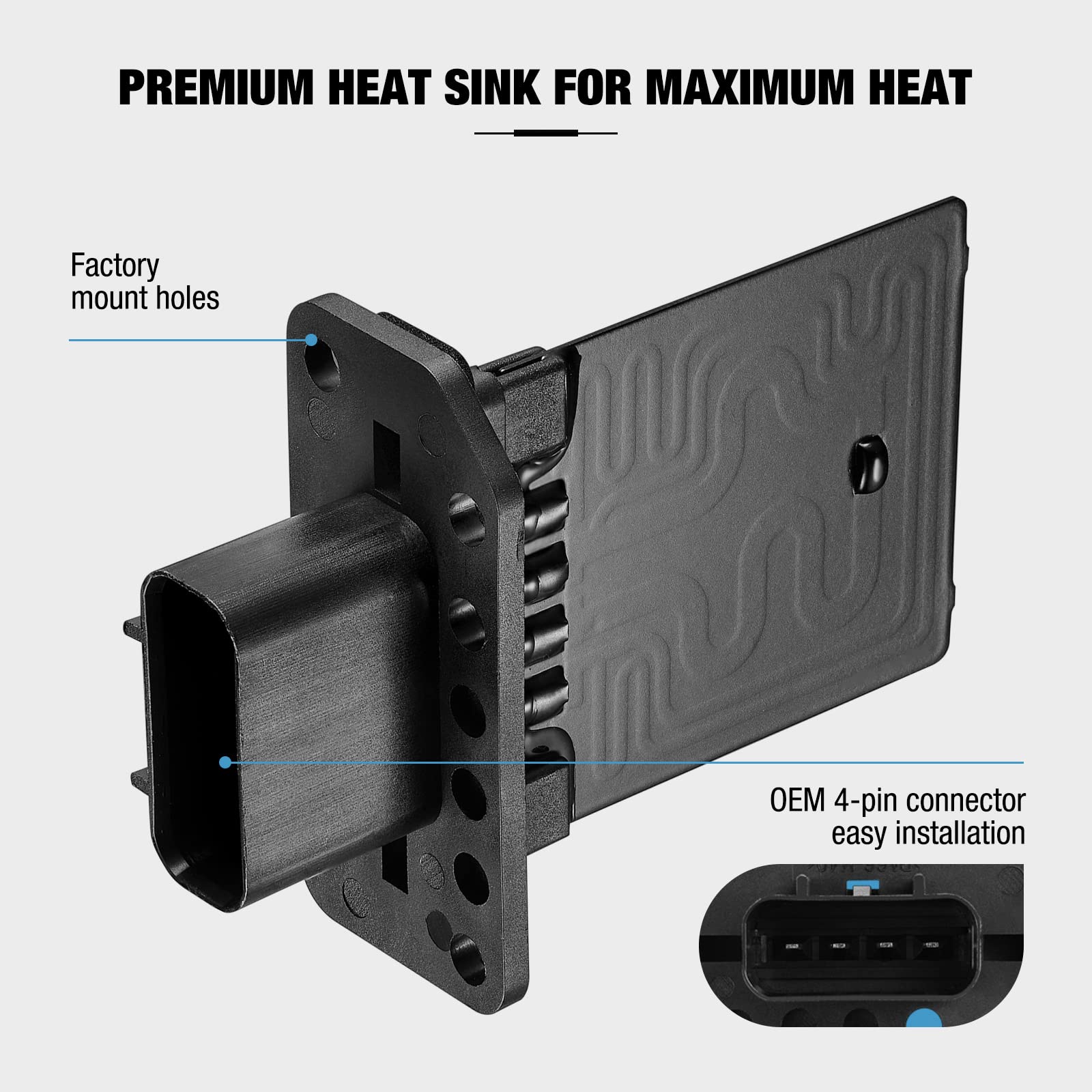 BDFHYK HVAC Fan Blower Motor Resistor Fits Armada Frontier Pathfinder Quest Titan Xterra Replace 27150-7S000 27150-5Z000 271507S000 271505Z000