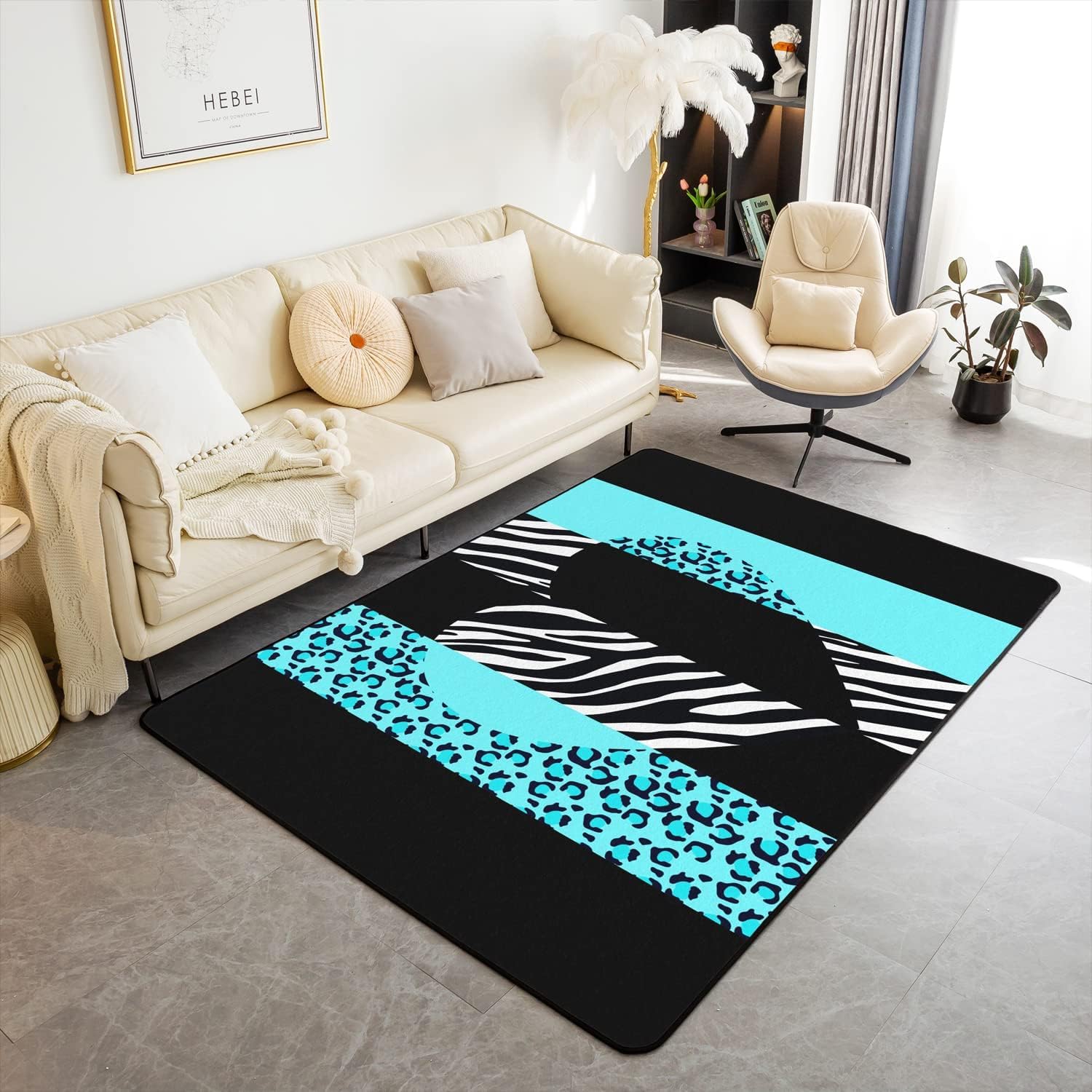Tapis zèbre et léopard abstrait pour réchauffer la chambre des enfants