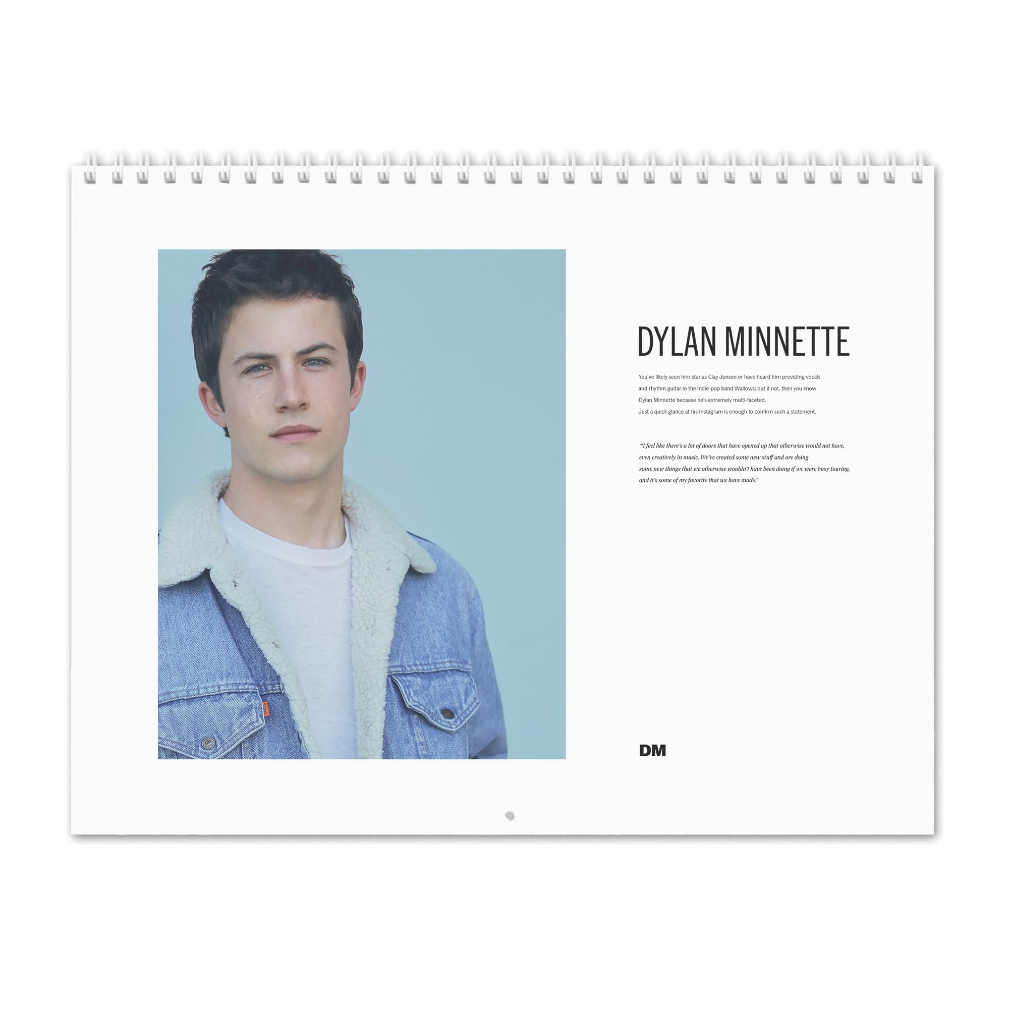 Dylan Minnette -Inside The World Of Wall Calendar