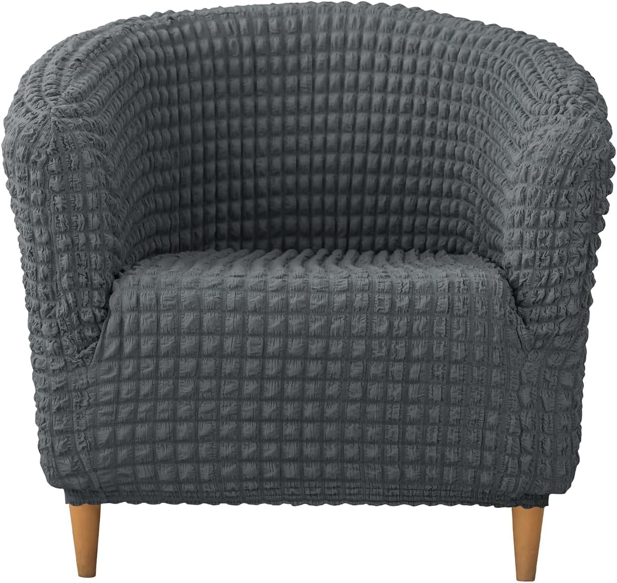 Stretch Club Chair Covers, Tub Chair Covers, Removable Armchair Slipcovers, Armchair Covers, Non-Slip Sofa Slipcover Furniture Protector (Dark Blue)