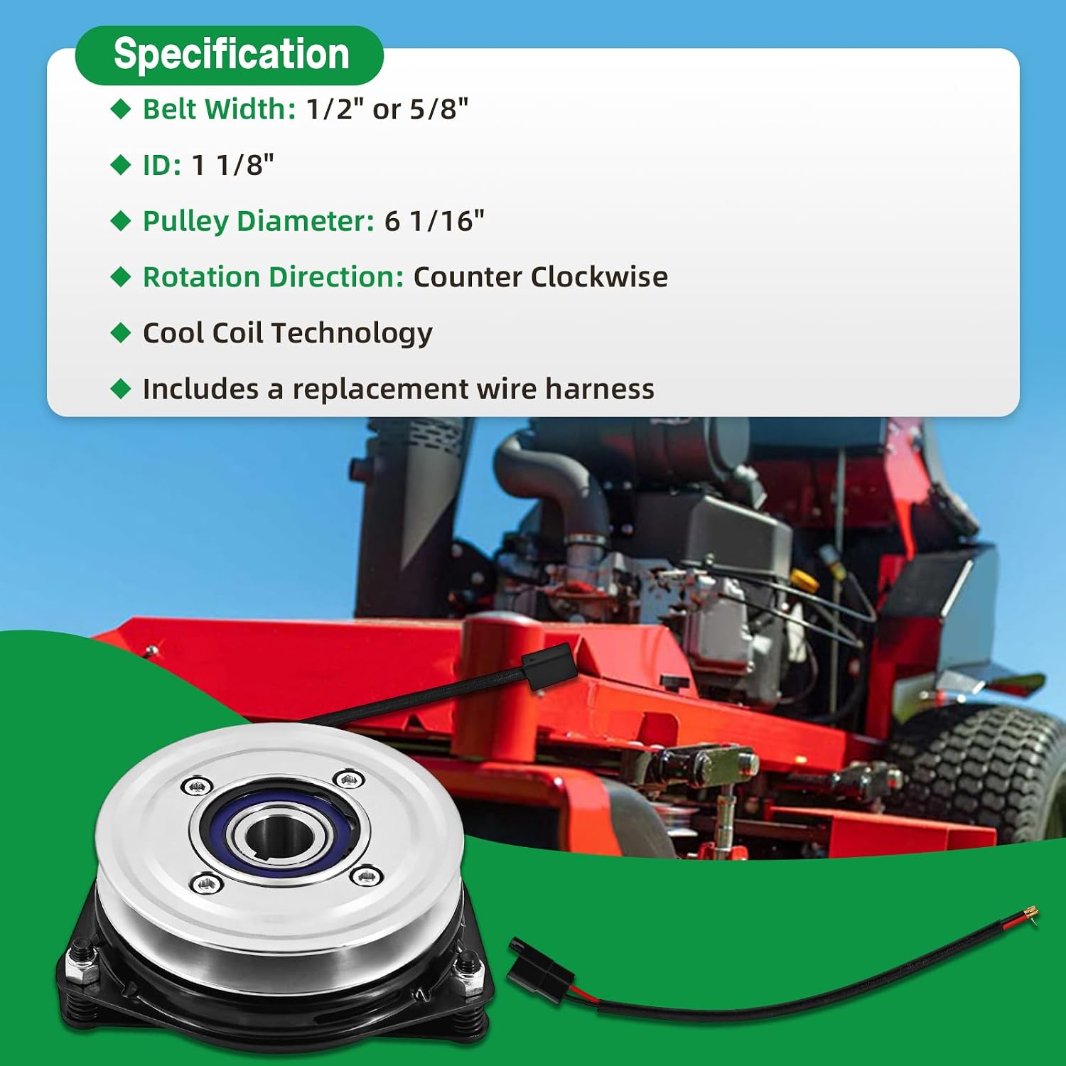 X0610 PTO Clutch Fit for Gravely ProMaster Z and Pro-Turn Series 00192107