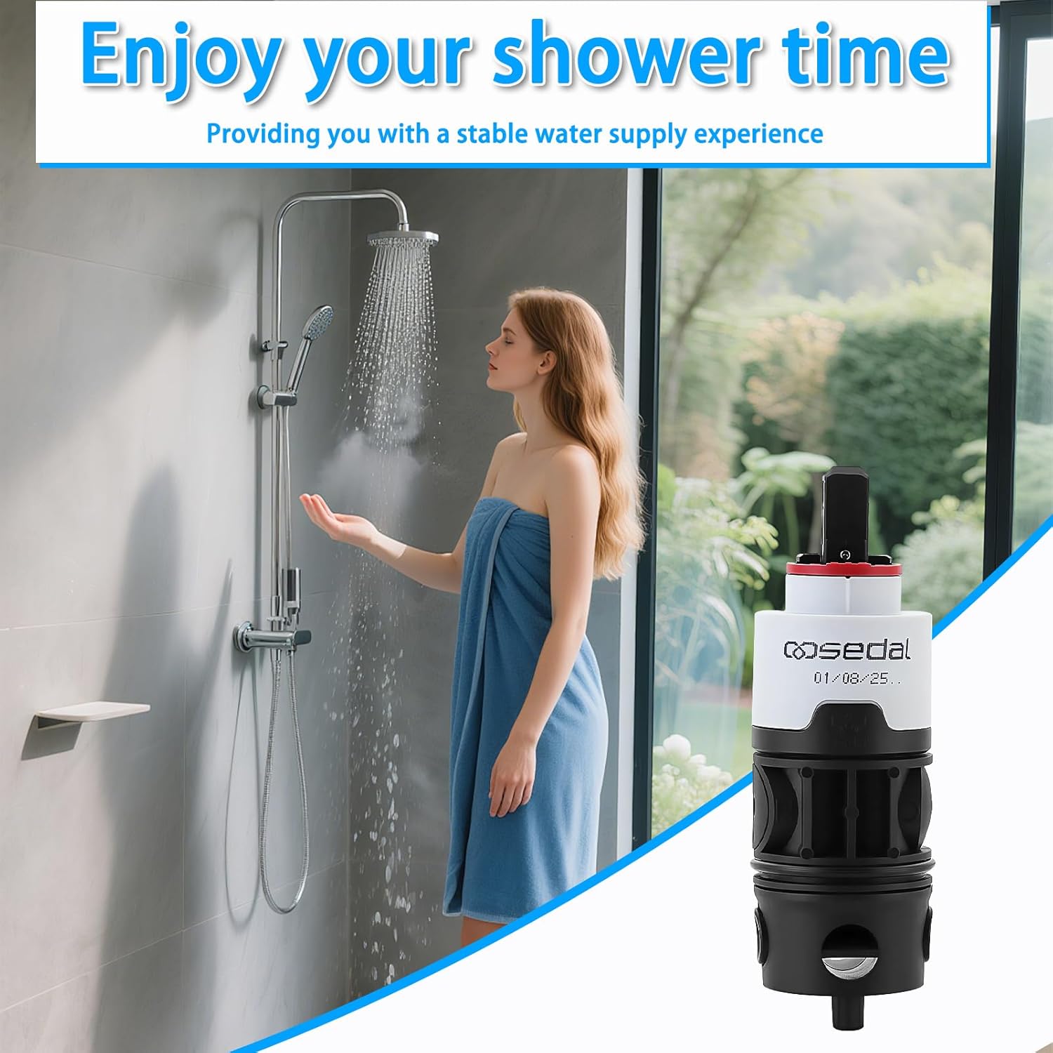 1213 Shower Valve Cartridge, 1213 Replacement Mixing Shower Valve Cartridge for moen M-CORE 3-Series Rough-In Shower Valves, Restore Pressure Balance and Steady Temperature