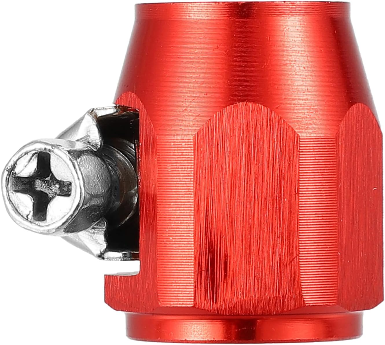 X AUTOHAUX 5 Pcs AN4 Hex Car Hose Finisher Flexible Pipe Clamp with Screw Red