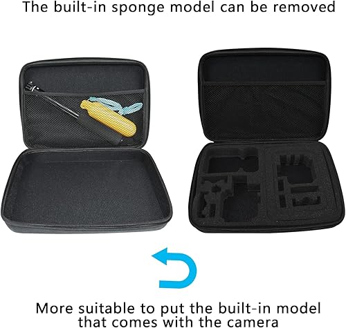 Miniatura 5 de Estuche de transporte grande para cámara compatible con GoPro Hero 13 12 11 10 9 8 7AKASO EK7000 Brave 4 Brave 7 V50XDJI Action 5