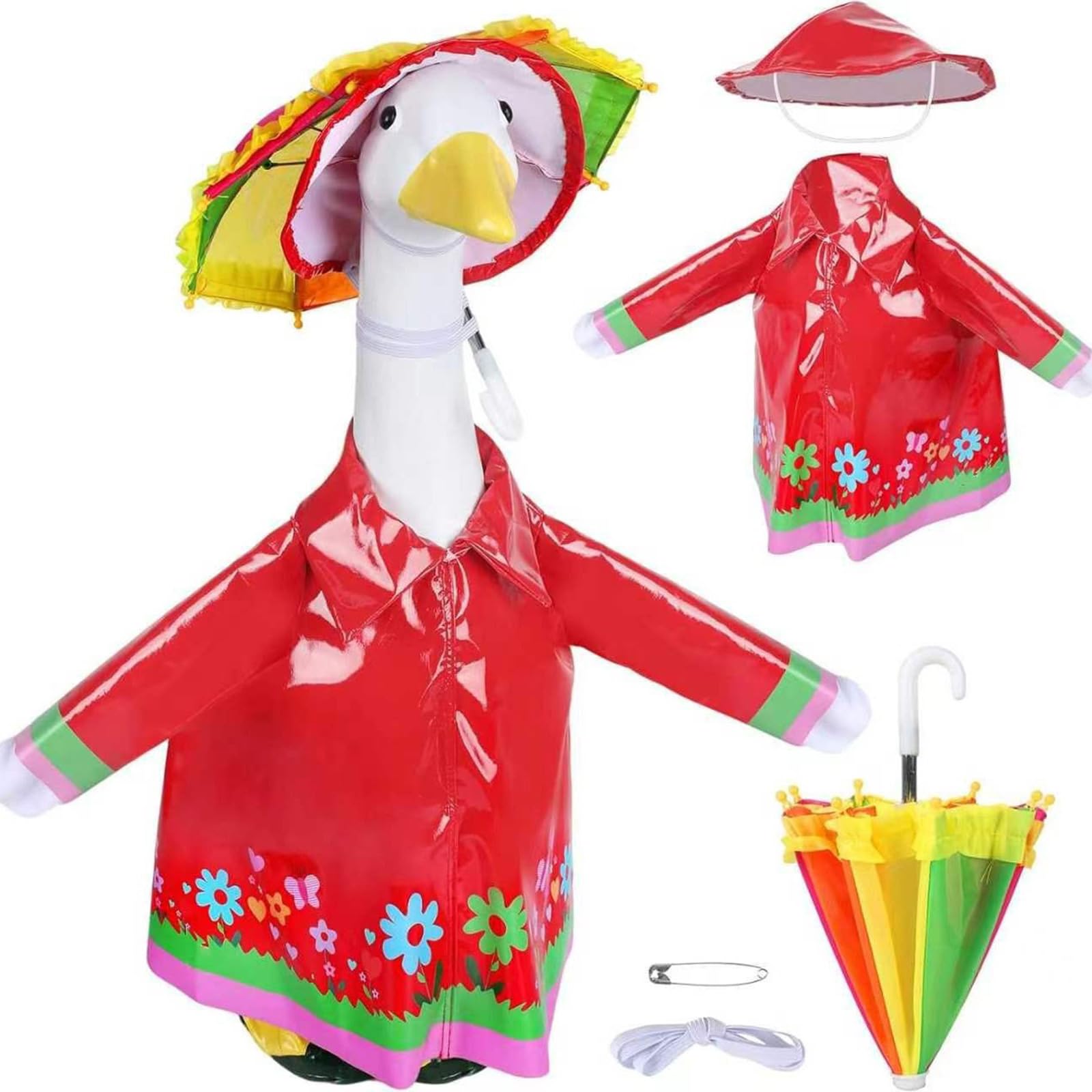 Whoasyst Geese Ensembles Accessories for Party Decorations Geese Rainwear and Umbrella Polyester Waterfowl Dress