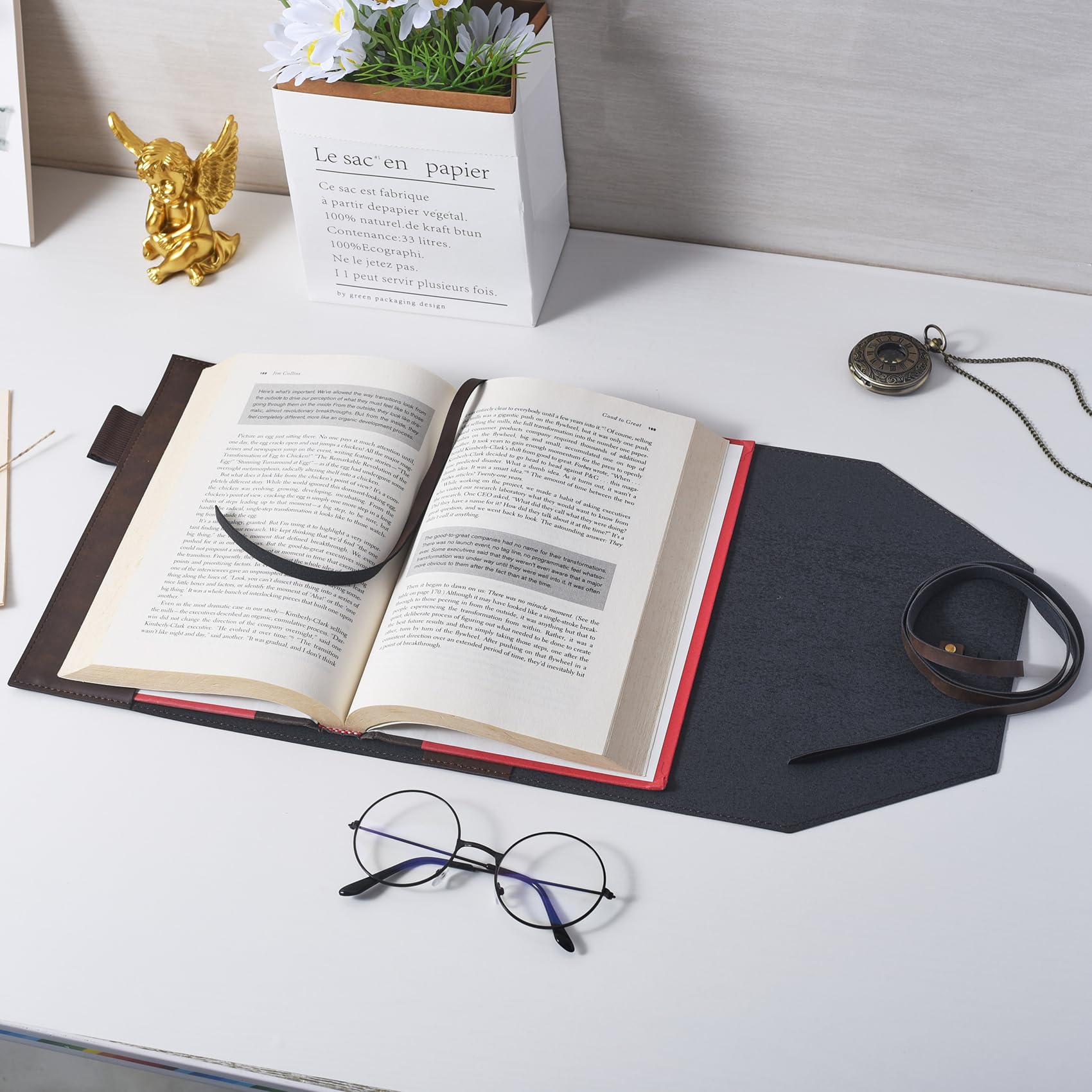 LParkin Skórzana okładka biblijna dla mężczyzn i kobiet I CAN DO ALL This THROUGH Him Who GIVES ME Strength Biblia Wrap Around Strap Bible Cover Gifts
