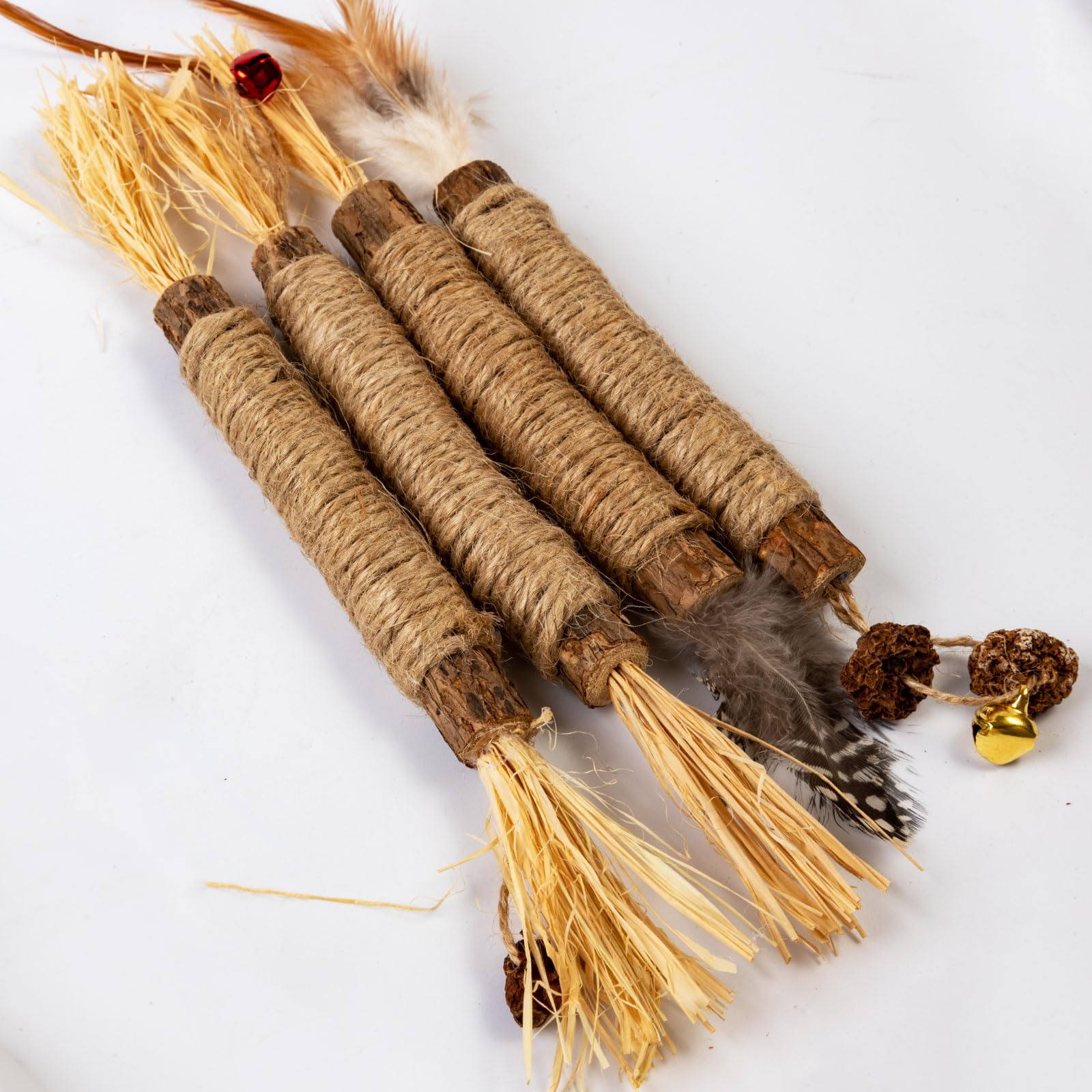 Palillos de Hierba gatera, Juguete para Gatos con Hierba gatera, Juguete Matatabi, Juguete para Masticar Gatos, Palillos para Masticar