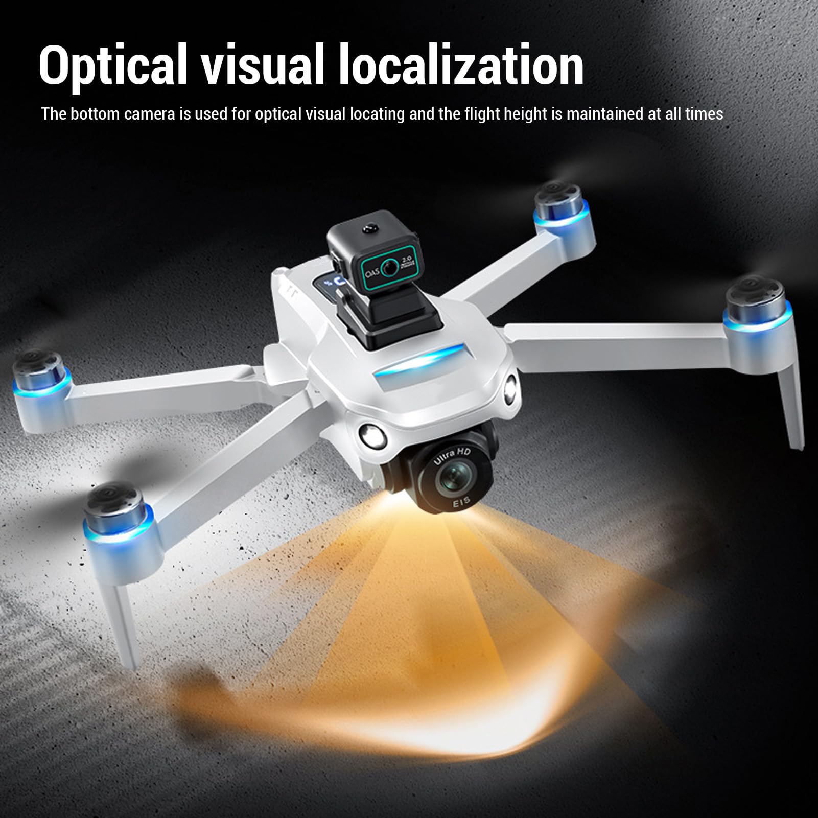 Drony z podwójną kamerą dla Dorosłych, Dron z Wyświetlaniem na Ekranie LCD Pilote App Pilot, Wi -Fi 5G RC Quadcopter dla Początkujących, Inteligentne Unikanie Przeszkód (2 baterie)