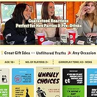 Vista 4 de Unruly Choices - Divertido juego de beber verdad o desafío para adultos Juego de cartas de fiesta salvaje para noches de juegos, universidad