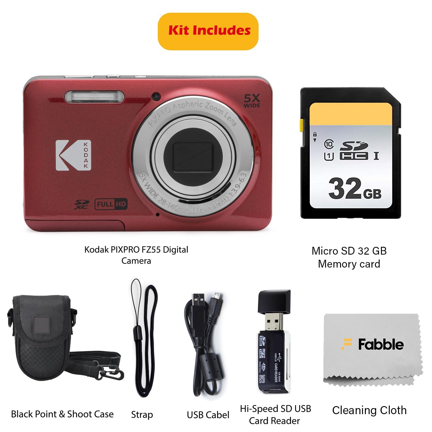 Amazon.com : KODAK PIXPRO FZ55 16MP Digital Point & Shoot Camera
