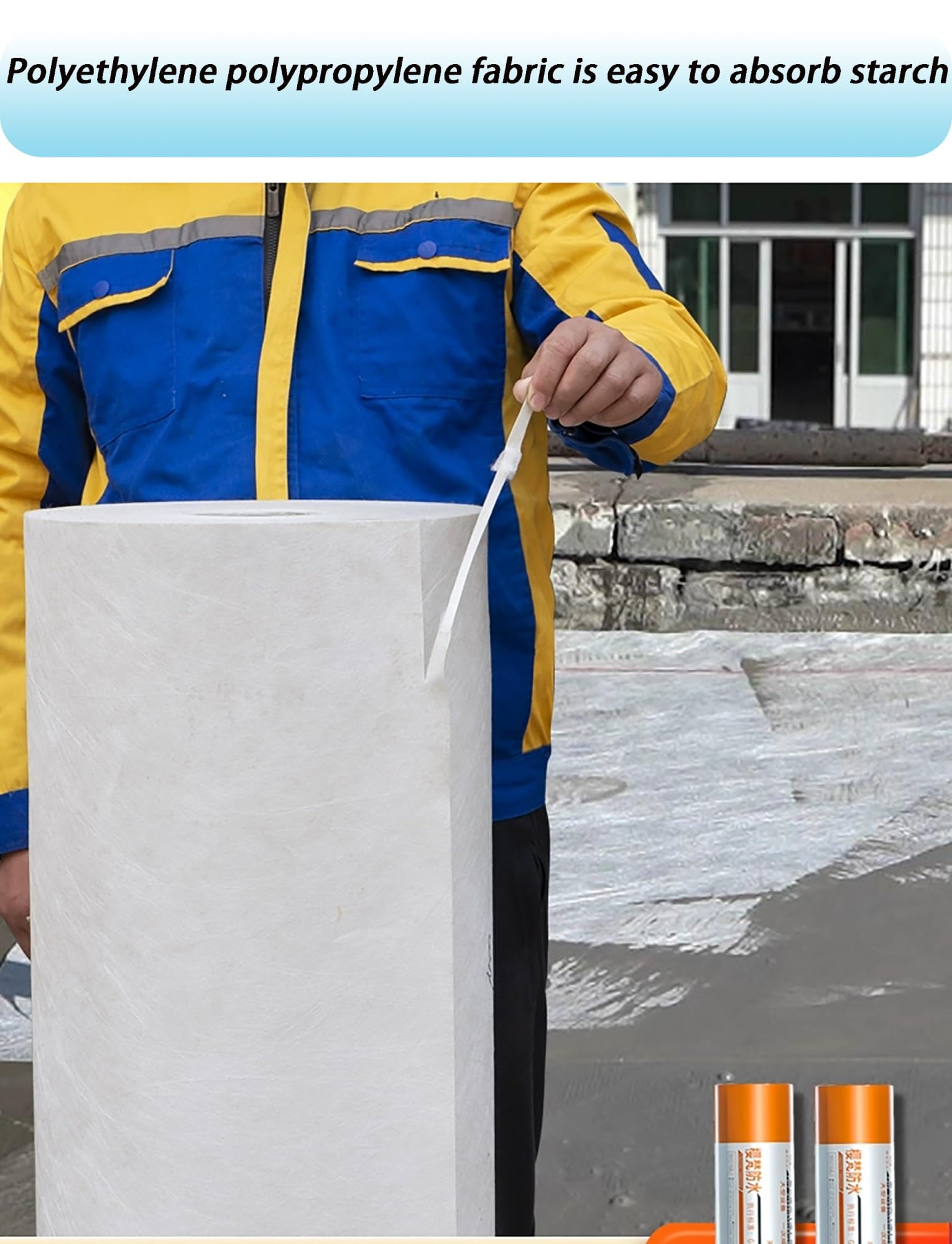 Membrana impermeable, polipropileno, resistente a la humedad para techo y baño, ideal para impermeabilizar techos y sellar grietas