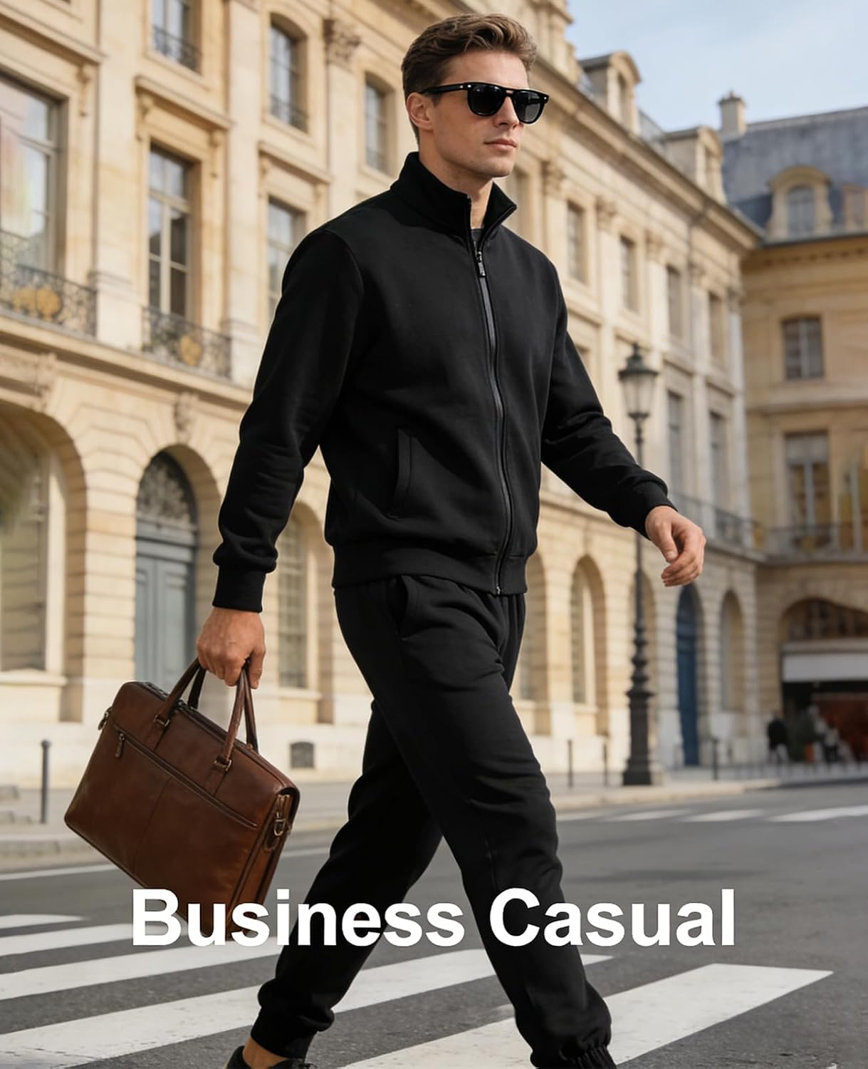 Men's Tracksuits 2 Piece Set Full Zip Sweatsuits Outfits Casual Jackets and Pants for Men Fleece Jogging Suit Sets