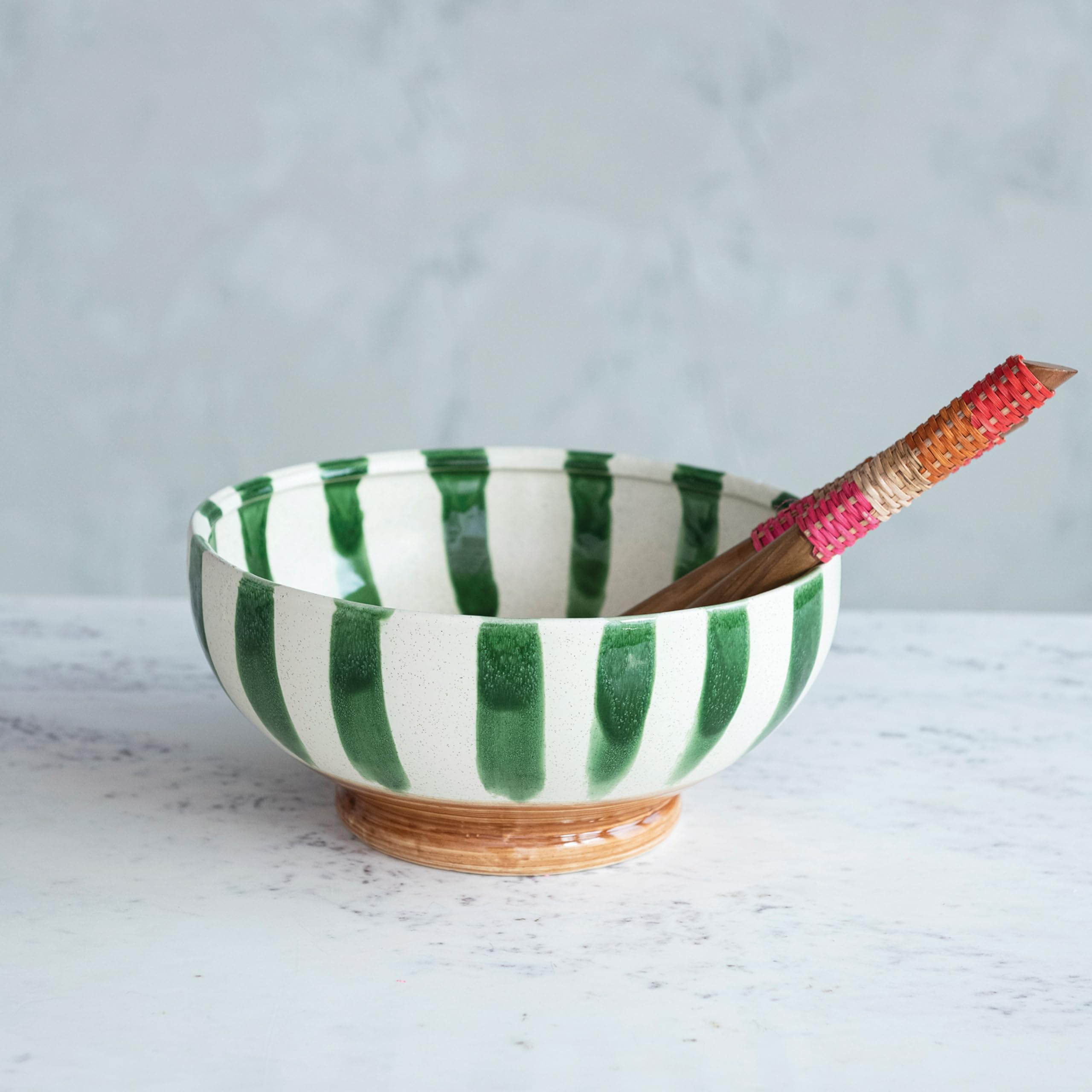 Creative Co-Op Stoneware Oval Baking Dish - 1.75 Quart With Dot Pattern, Mustard & Grey