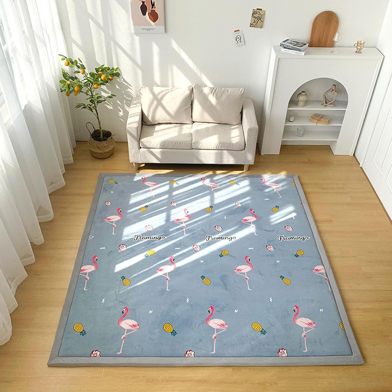 Coral Velvet Rug，Non-Slip Floor Carpet，Yoga Mat Exercise Pads，Non-Slip Living Room Floor Carpet