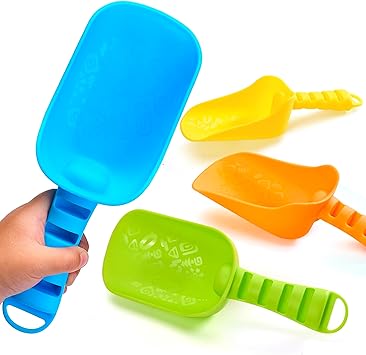 39% off: Sloosh Beach Sand Shovels for Kids - 4 Packs Shovels Colorful Scoops Travel Sand Toys …