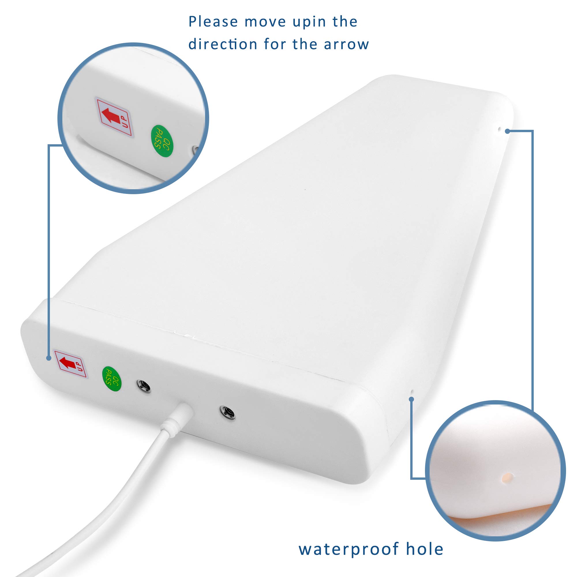 Yagi Antenne directionnelle pour téléphone portable 8 à 9 dBi Gain élevé 3G 4G 5G LTEWi-Fi Universel Fixe Antenne LPDA Extérieur (698-9601710-27003400-4000 MHz), Blanc 698-4000