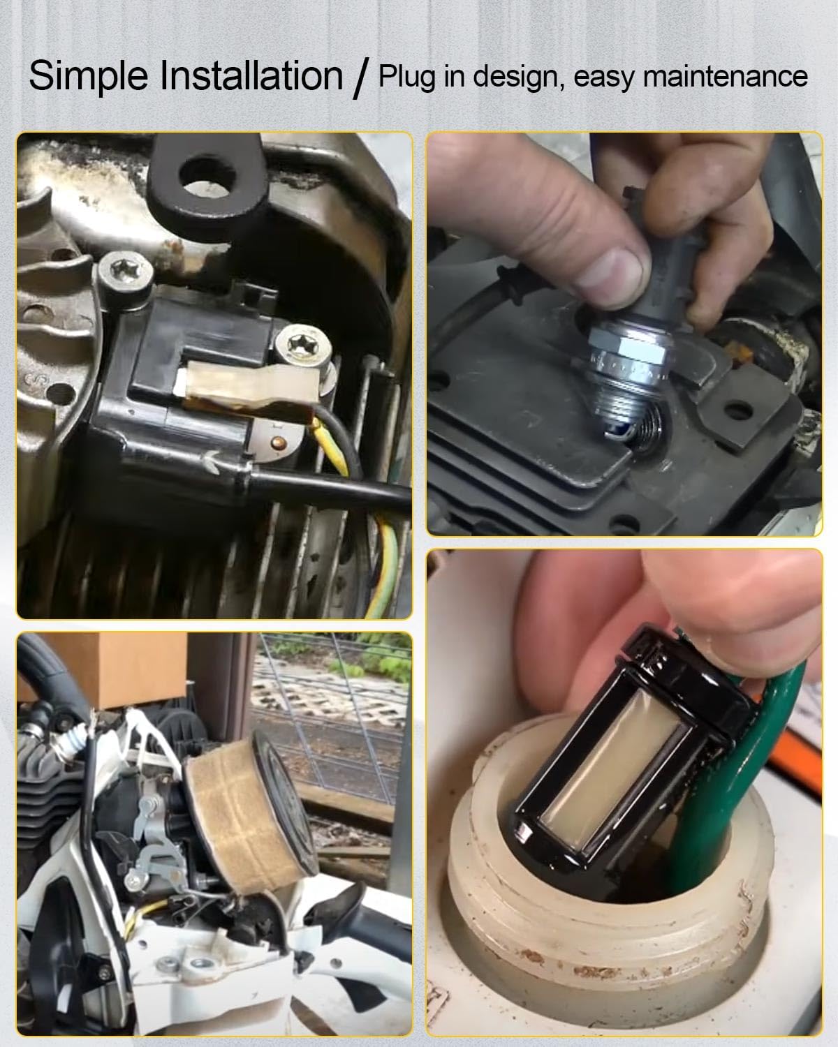 1140 400 1307 Ignition Coil Air Filter Kit Fit for Stihl 1140 400 1303 MS311 MS391 Chainsaw, Ignition Module with Air Filter Spark Plug Tune-Up Kit Replace 1140 1305 B 1141 120 1600