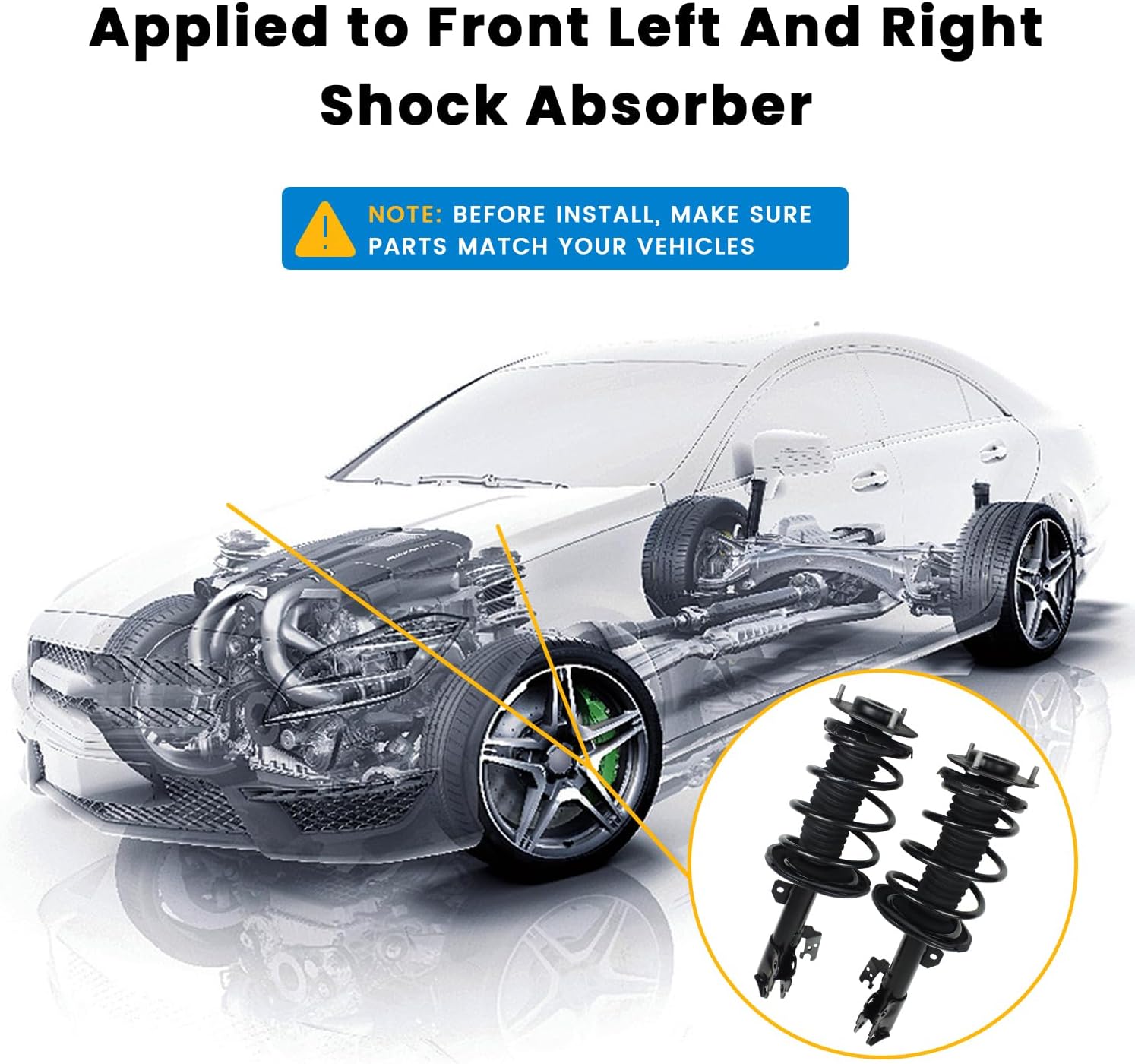 Front Shock Absorber Struts w/Coil Spring Assembly Compatible for 2007-2011 Camry, 2007-2011 Lexus ES350, 2006-2012 Toyota Avalon, 2006-2008 Solara