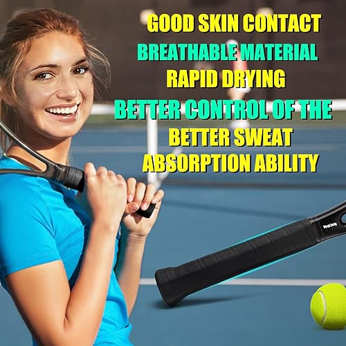Miniatura 4 de VORHI ZORIG Cinta de agarre de raqueta de tenis, (61260 agarres), agarre de raqueta de tenis