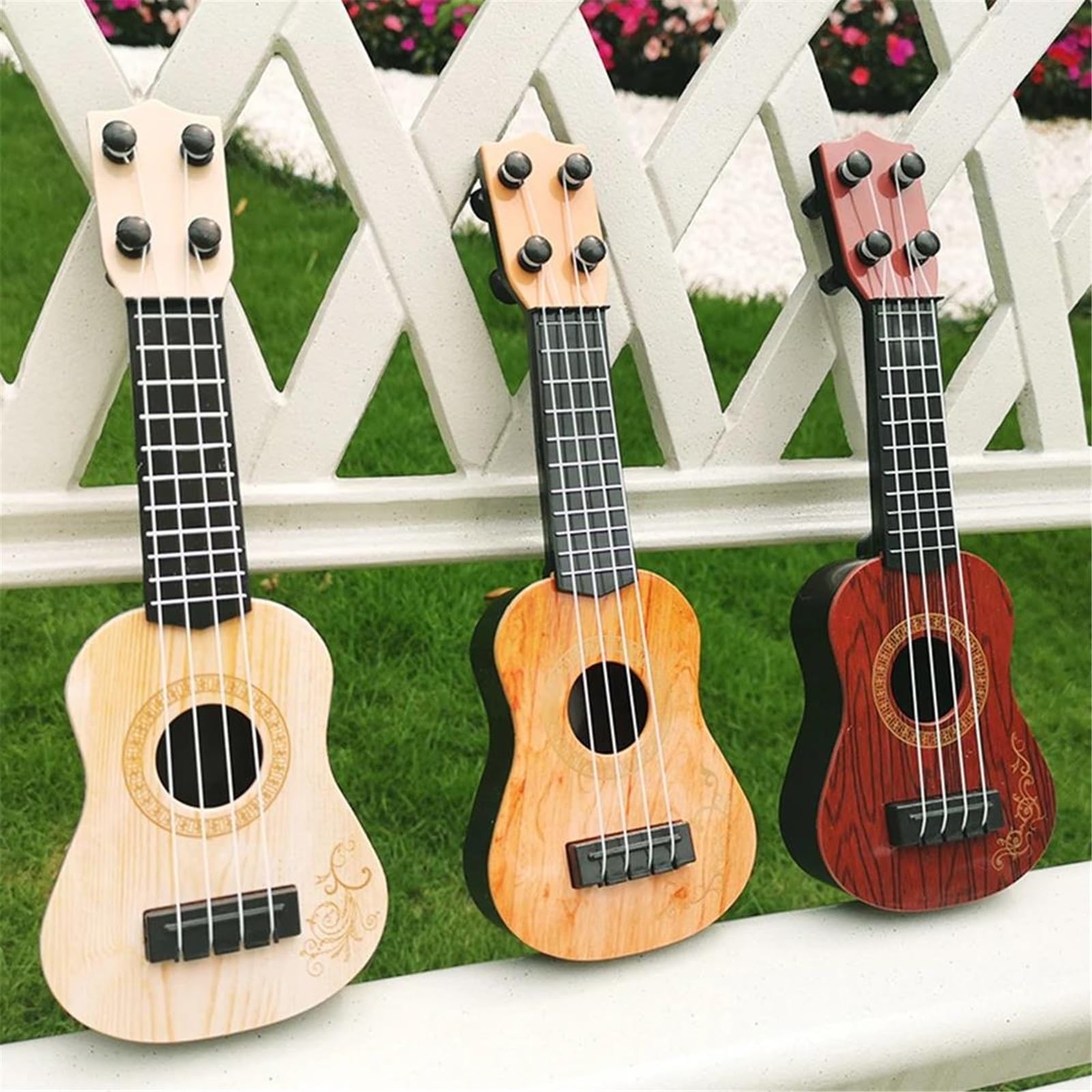 Strumenti Musicali Per Regali Mini Guitarra Ukulele A 4 Corde Da 25 Cm Principianti ukulele(Beige)