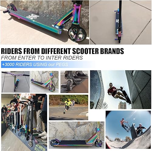 Miniatura 4 de Juego de clavijas para scooter Pro con herrajes de eje de 2.5 pulgadas, 3.0 pulgadas, 3.5 pulgadas para moliendas de scooter de estilo libre