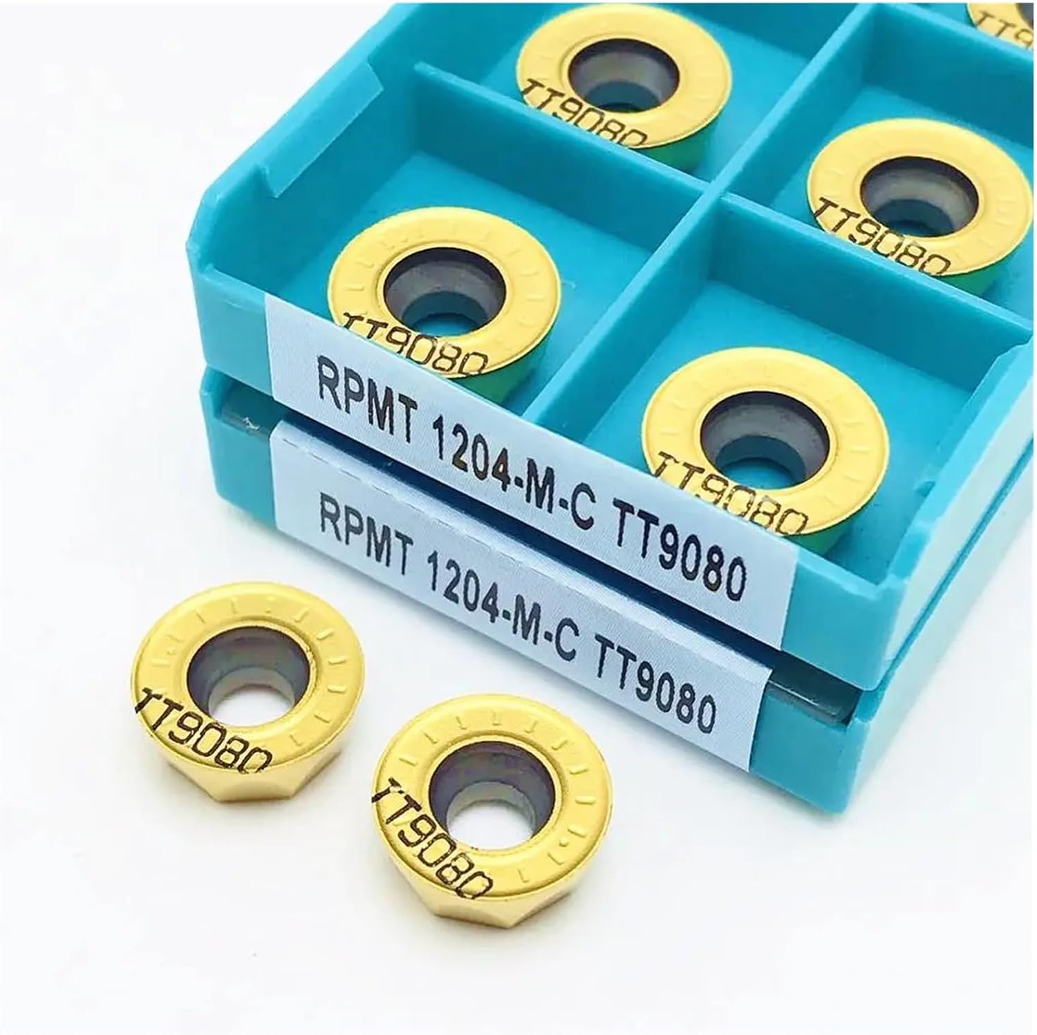 10PCS RPMT1204M C TT9080 Inner Corner R6 Carbide Turning Tools RPMT1204 MC Metal CNC Turning Parts RPMT