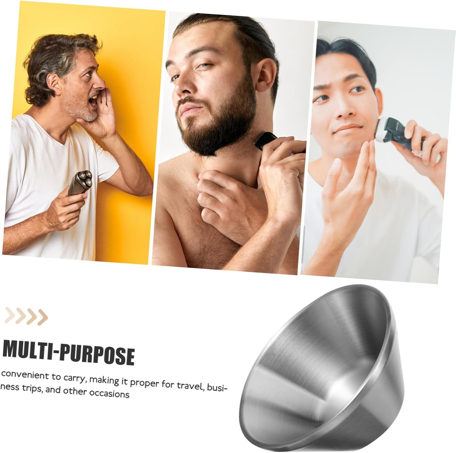 VICASKY 4pcs Marble Shave Soap Bowl Men's Shaving Mug Elegant Razor Bowl for Daily Use