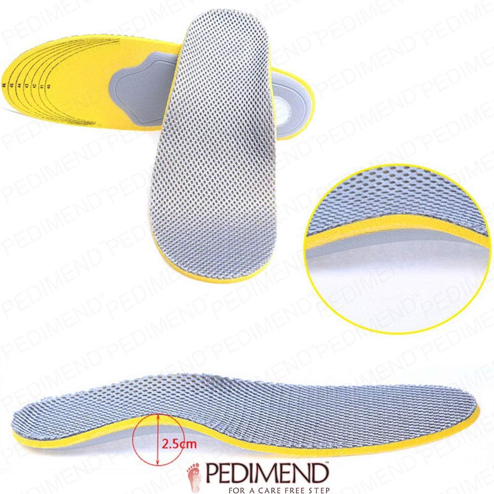 Pedimend Comfortable Orthotic Arch Support Insoles for Foot Pain due to Flat Feet (1PAIR) - Image 2